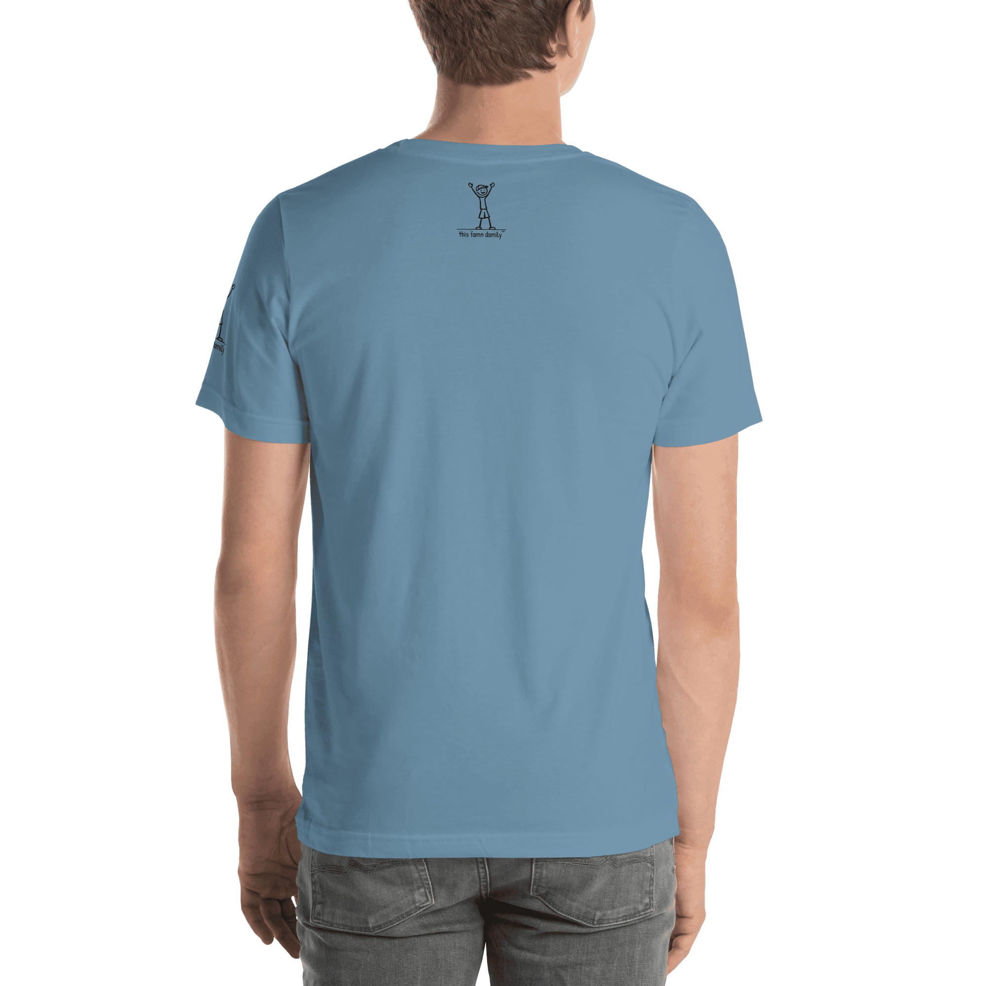 Built on love. Held together by snacks. — This Famn Damily™ Unisex Tee - Image 2