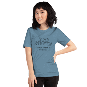 Love ya. Mean it. Go away. — This Famn Damily™ Unisex Tee