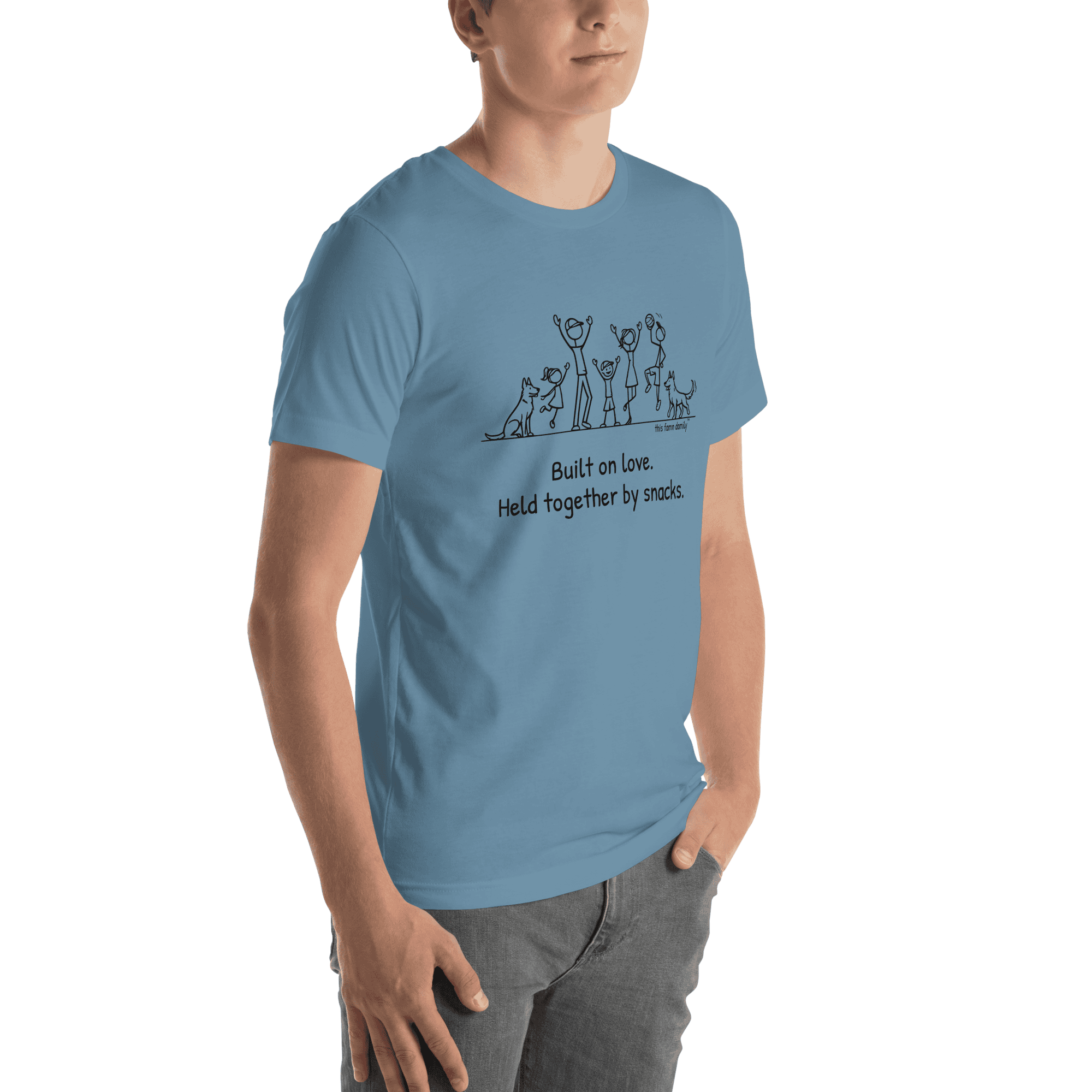 Built on love. Held together by snacks. — This Famn Damily™ Unisex Tee - Image 6